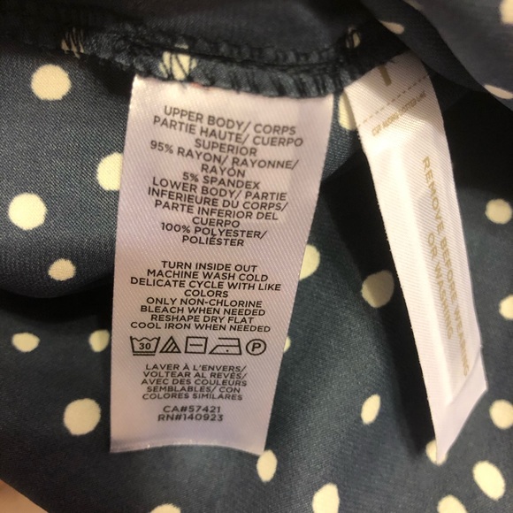 NWOT Loft Petite Dot Mixed Media Flair Dress - Picture 12 of 14